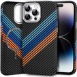 Etui do iPhone 14 Pro Max, Carbon Fiber MagSafe, granatowe