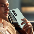 Etui z klapką do Samsung Z Fold5 5G, Smart View Wallet, zielone