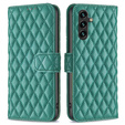 Etui z klapką do Samsung Galaxy A56, Wallet, BINFEN COLOR, zielone