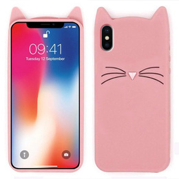 Etui 3D KOT do iPhone X / XS, Pink