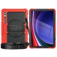 Etui pancerne do Samsung Galaxy Tab S9 Ultra, ochronne 360 z miejscem na rysik, Czerwone / Czarne