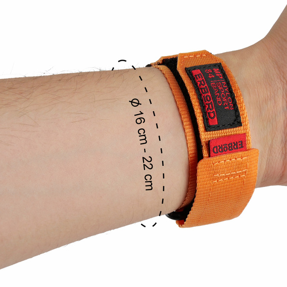Pasek Nylonowy ERBORD MP84 do zegarków Garmin Quickfit 26mm, Pomarańczowy, Rozmiar M/L