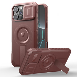 Etui Dexnor MagSafe do iPhone 16 Pro Max magnetyczne z przesuwaną osłoną aparatu – czerwone