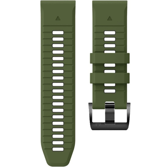 Pasek Silikonowy do Garmin Fenix 5X/6X/7X, Zielony / Czarny