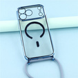 Etui do iPhone 17 Pro, Electro MagSafe, niebieskie + Smycz