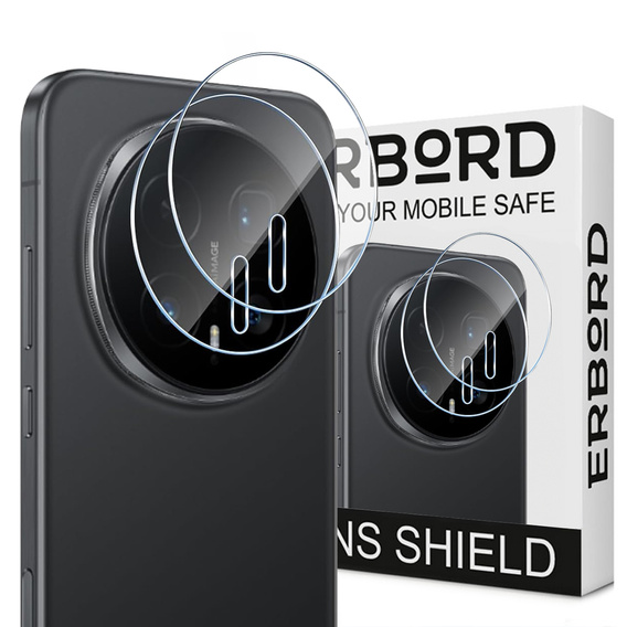 2x Szkło hartowane na aparat ERBORD do Honor Magic 8 Pro, Przezroczyste