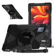 Pancerne etui do Lenovo Tab K11 Plus, z podstawką i paskiem na ramię – czarne