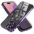 Etui do iPhone 16 Pro Max, Electro MagSafe, fioletowe + Szkło na ekran