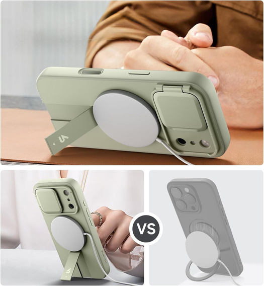 Etui do iPhone 17 Pro Max, Suritch Shockproof, do MagSafe – zielone