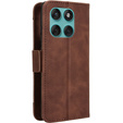 Etui z klapką do Motorola Edge 60 / 60 Fusion, Card Slot, brązowe