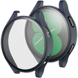 2w1 Etui + Szkło Hartowane do Samsung Galaxy Watch 4 40mm, Granatowe