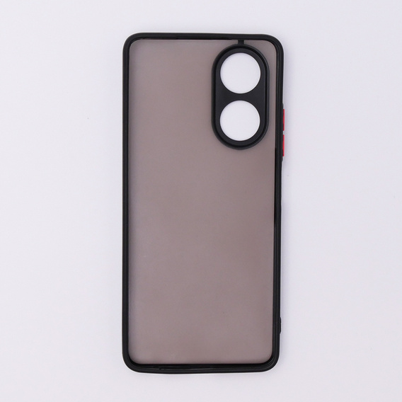 Etui silikonowe do Oppo A78 5G, z ochroną aparatu, przezroczyste / czarne