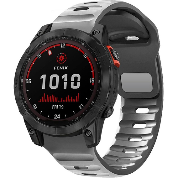 Pasek Silikonowy QuickFit do Garmin Fenix 26mm, Szary