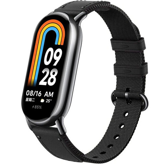 Pasek nylonowy do Xiaomi Smart Band 10 / 9 / 8, Czarny