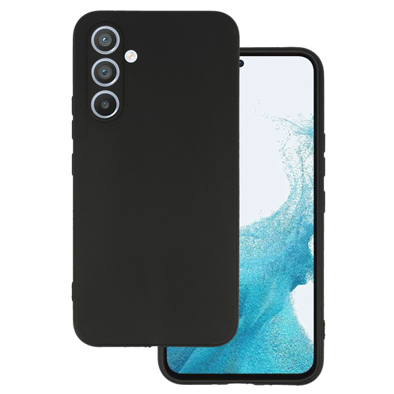 Etui cienkie do Samsung Galaxy A54 5G, Slim Matowe, czarne + szkło 9H