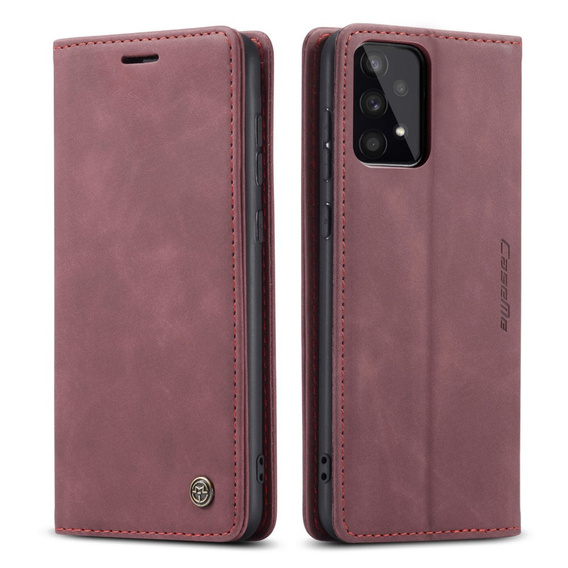 Etui CASEME do Samsung Galaxy A33 5G, Leather Wallet Case, czerwone