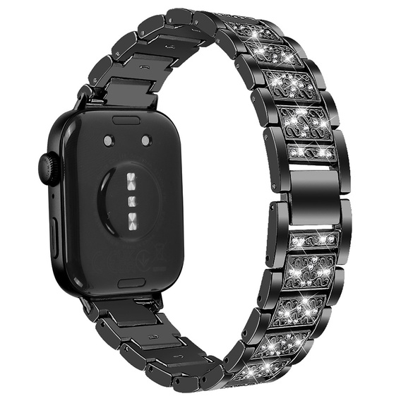Bransoleta z Diamentami do Huawei Watch Fit 4 / 4 Pro / 3, Czarna