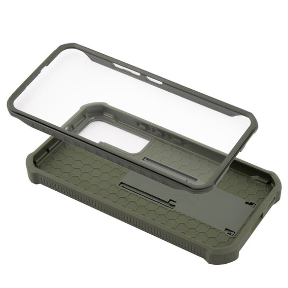 Etui pancerne do Samsung Galaxy S22, Dexnor Full Body, zielone