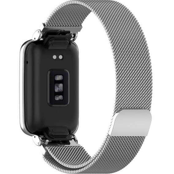 Bransoleta Milanese do Xiaomi Mi Band 7 Pro, Srebrne