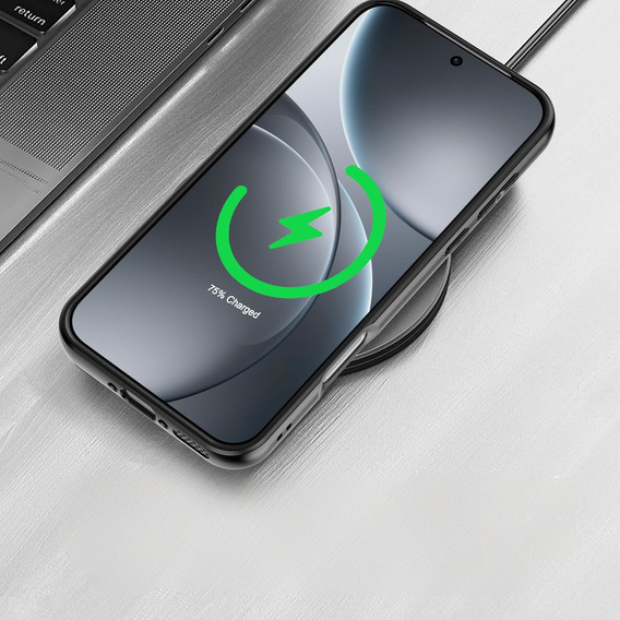 Etui do Oppo A6 Pro 5G, Fusion Hybrid, przezroczyste z czarną ramką