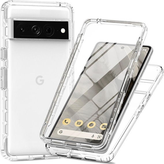 Etui do Google Pixel 8 Pro, Shockproof, z folią, przezroczyste