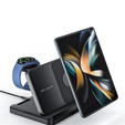 Ładowarka Indukcyjna 3w1 do Galaxy Z Fold / Flip / Galaxy Watch / Galaxy Buds, czarna