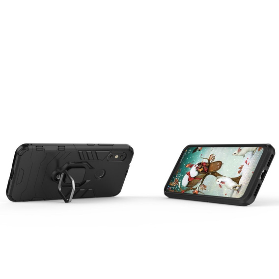 Etui do Xiaomi Mi A2 Lite, Kickstand Ring, czarne