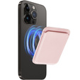 Portfel magnetyczny na karty do iPhone 12 / 13 / 14 / 15 / 16, Leather Mag Wallet, kompatybilny z MagSafe – różowy