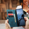 Etui CASEME do Samsung Galaxy Z Fold7 5G, Leather Wallet Case, niebieskie