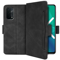 Etui z klapką do OPPO A54 5G / A74 5G / A93 5G, Card Slot, czarne