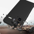Etui silikonowe do Xiaomi Poco F7 Ultra – czarne, kompatybilne z MagSafe, antywstrząsowe
