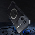 Etui do Xiaomi Poco F7 Pro, z blaszką magnetyczne, przezroczyste / czarne