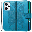 Etui z klapką do Xiaomi Poco F5, Butterfly, niebieskie