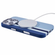 Etui do iPhone 16 Pro Max, Carbon Fiber MagSafe, niebieskie