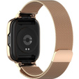 Pasek Bransoleta Milanese z Etui do Xiaomi Redmi Watch 3 Active, Różowe rose gold