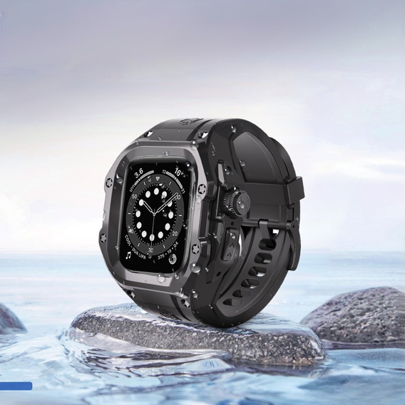 Pasek z Etui SHELLBOX do Apple Watch Ultra/Ultra 2 49mm, Czarne