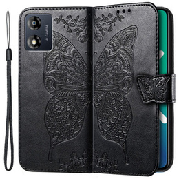 Etui z klapką do Motorola Moto E13, Butterfly, czarne