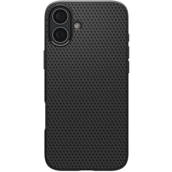 Etui Spigen do iPhone 16 Plus, Liquid Air, czarne + Szkło Hartowane 9H