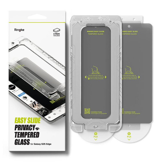 Szkło hartowane Ringke Easy Slide Privacy 2-Pack do Samsung Galaxy S25 Edge
