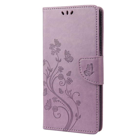 Etui z klapką do Oppo Reno8 T 4G, Butterfly, fioletowe