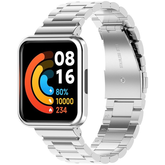 Bransoleta Stainless do Xiaomi Redmi Watch 2 Lite, Srebrny
