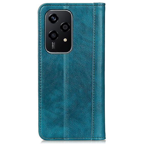 Etui z klapką do Honor 200 Lite, Split Leather, zielone