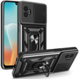 Etui z podstawką i przesłoną aparatu do Samsung Galaxy Xcover 7 Pro – czarne, pancerne, z ochroną kamery