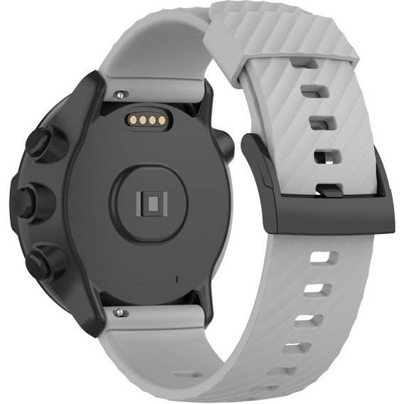 Pasek silikonowy do zegarka Suunto 9, Szary