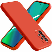 Zestaw Etui ERBORD do Samsung Galaxy A13 4G, Silicone Lite, Red + Szkło