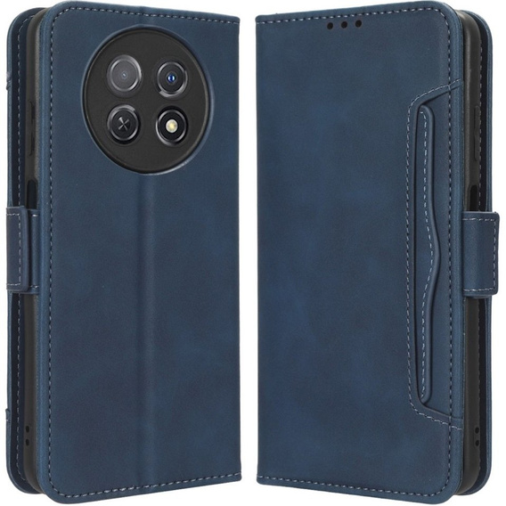 Etui z klapką do Huawei Nova Y91 4G, Card Slot, granatowe