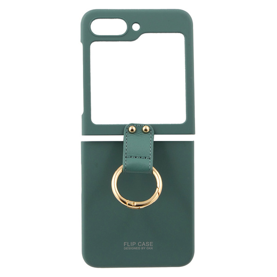 Etui GKK Ring Holder do Samsung Galaxy Z Flip7 FE / Z Flip6, zielone