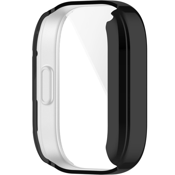 2w1 Etui Silikonowe z Osłoną na Ekran do Xiaomi Redmi Watch 3, Czarne