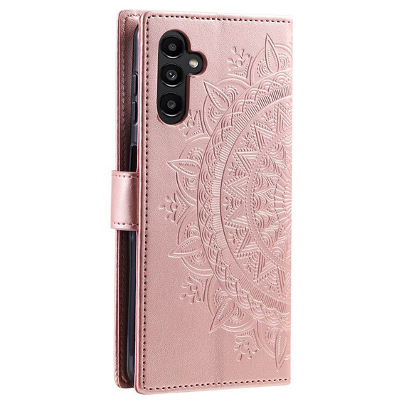 Etui z klapką do Samsung Galaxy A55 5G, Mandala, różowe rose gold