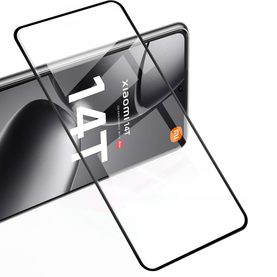 2x Szkło Hartowane do Xiaomi 14T / 14T Pro, ERBORD 3D pełne, szybka na cały ekran